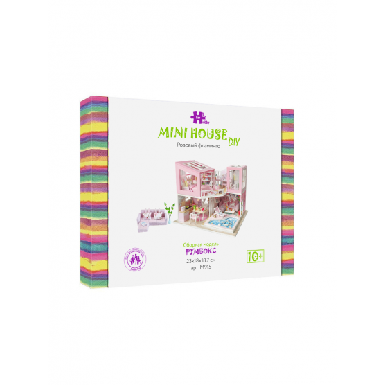 Интерьерный конструктор Hobby Day DIY MiniHouse, Розовый фламинго,  M915-3
