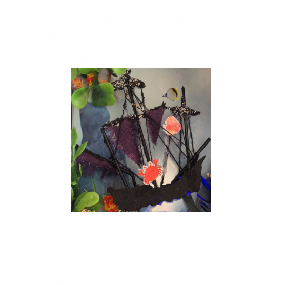 Интерьерный конструктор Hobby Day DIY MiniHouse, Морские сокровища (Пиратские сокровища),  E005-3