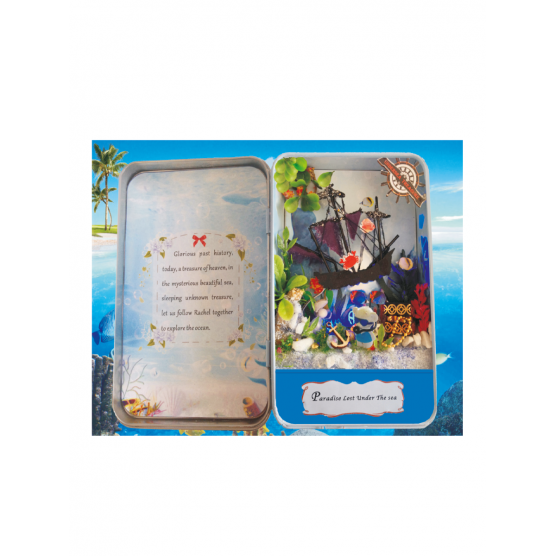 Интерьерный конструктор Hobby Day DIY MiniHouse, Морские сокровища (Пиратские сокровища),  E005-0