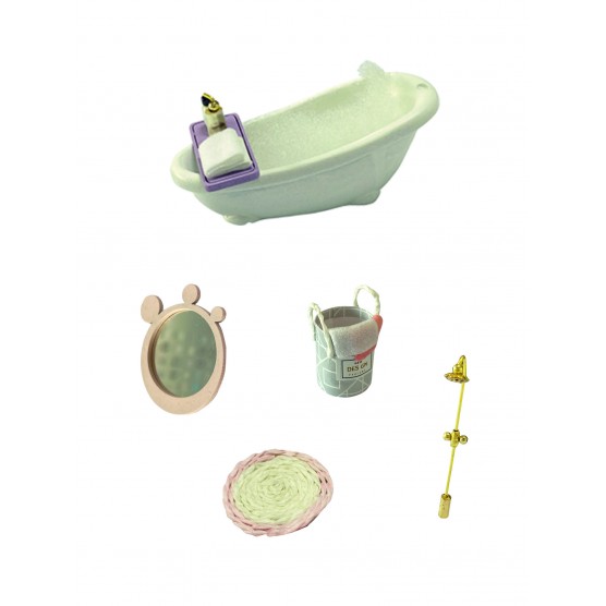 Интерьерный конструктор Hobby Day DIY MiniHouse, MiniHouse Мой дом 9 в 1: Моя ванная комната,  S2010-3