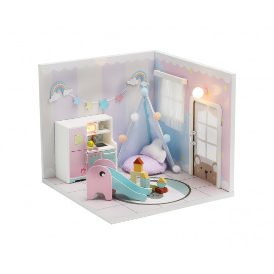 Интерьерный конструктор Hobby Day DIY MiniHouse, MiniHouse Мой дом 9 в 1: Моя игровая,  S2008-0