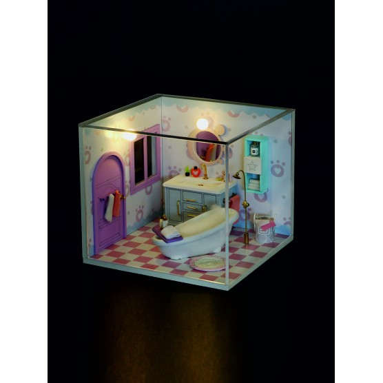 Интерьерный конструктор Hobby Day DIY MiniHouse, MiniHouse Мой дом 9 в 1: Моя ванная комната,  S2010-2