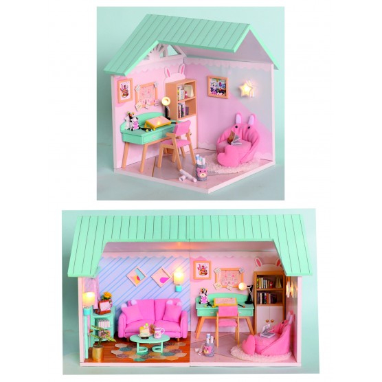 Интерьерный конструктор Hobby Day DIY MiniHouse, MiniHouse Мой дом 9 в 1: Мой кабинет,  S2006-2