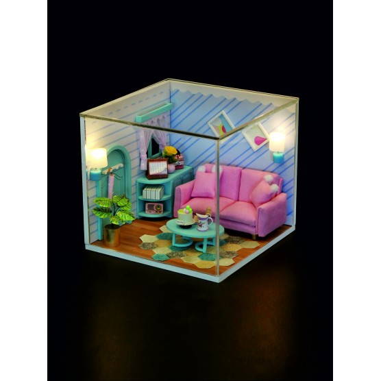 Интерьерный конструктор Hobby Day DIY MiniHouse, MiniHouse Мой дом 9 в 1: Моя гостиная,  S2004-1