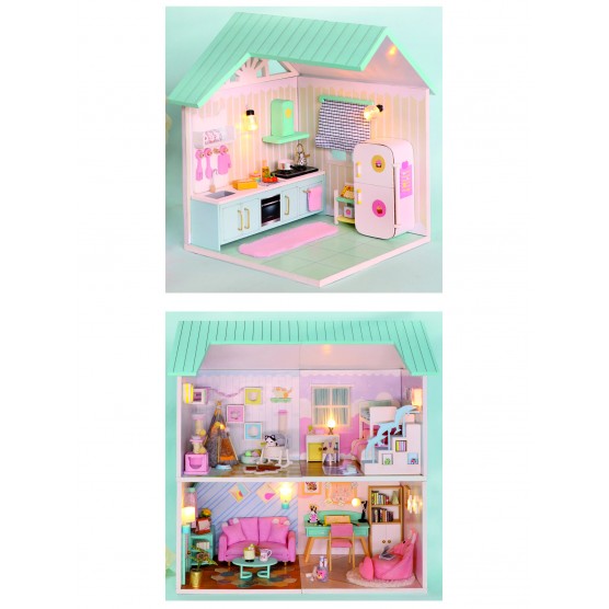 Интерьерный конструктор Hobby Day DIY MiniHouse, MiniHouse Мой дом 9 в 1: Моя кухня,  S2007-1