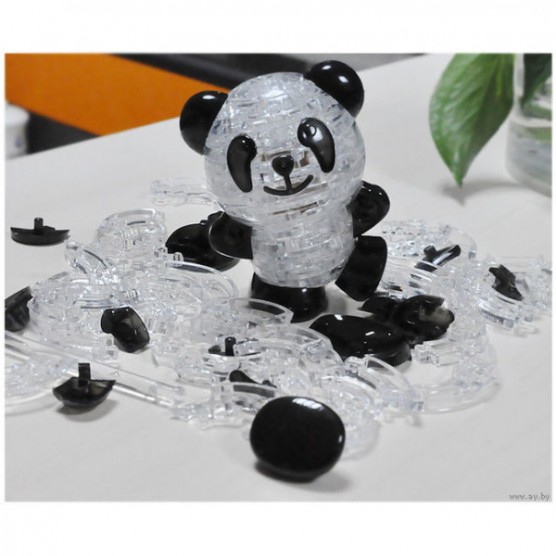 Интерьерный конструктор Hobby Day DIY MiniHouse, Панда со светом 3d пазл,  YJ6918-4