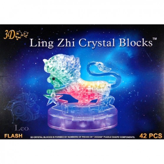 Интерьерный конструктор Hobby Day DIY MiniHouse, Лев со Светом 3д  Знаки Зодиака,  9052A-3