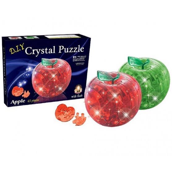 Интерьерный конструктор Hobby Day DIY MiniHouse, Яблоко со светом 3д пазл,  29016A-0