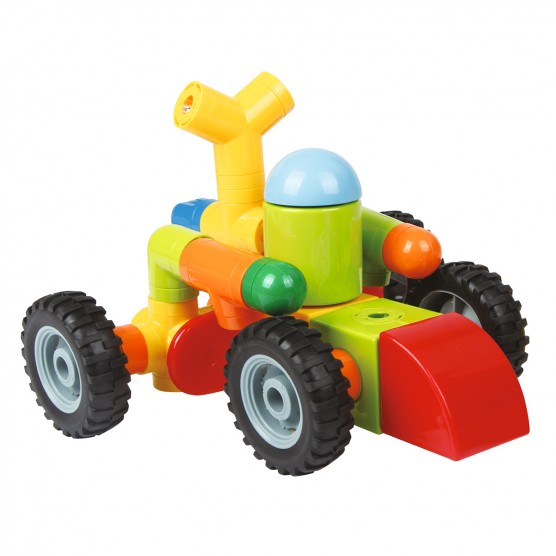 Интерьерный конструктор Hobby Day DIY MiniHouse, 65 деталей Xinbida Детский Магнитный конструктор с погремушками на колесах,  8215-3-0