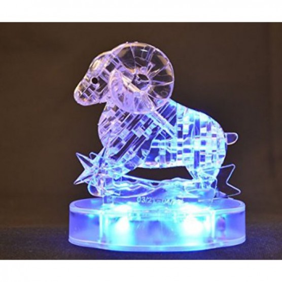 Интерьерный конструктор Hobby Day DIY MiniHouse, Овен со Светом 3D  Знаки Зодиака,  9051A-2