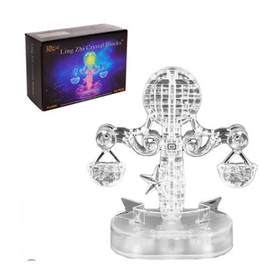 Интерьерный конструктор Hobby Day DIY MiniHouse, Весы со Светом 3д  Знаки Зодиака,  9045A-1