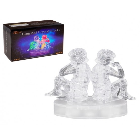 Интерьерный конструктор Hobby Day DIY MiniHouse, Близнецы со Светом 3D  Знаки Зодиака,  9050A-1