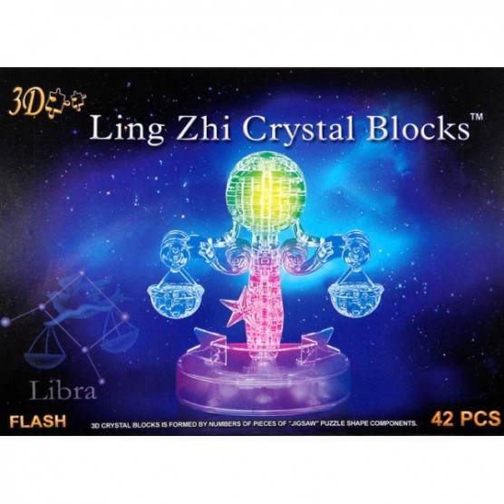 Интерьерный конструктор Hobby Day DIY MiniHouse, Весы со Светом 3д  Знаки Зодиака,  9045A-2