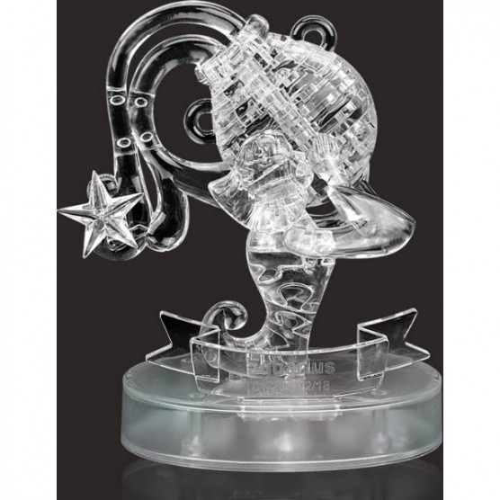 Интерьерный конструктор Hobby Day DIY MiniHouse, Водолей со Светом 3д  Знаки Зодиака,  9049A-1