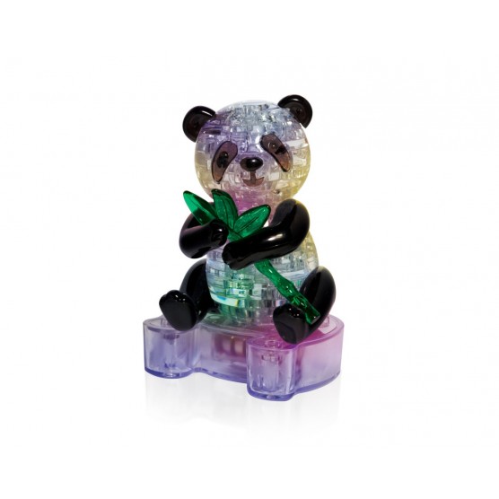 Интерьерный конструктор Hobby Day DIY MiniHouse, Панда сидящая на подставке 3D  (со светом),  9055A-3