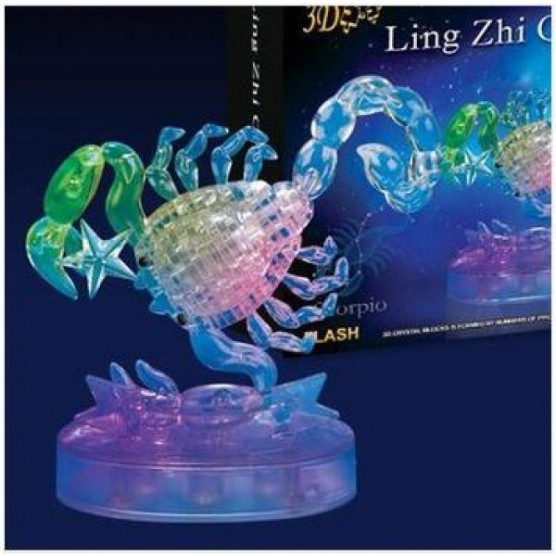 Интерьерный конструктор Hobby Day DIY MiniHouse, Скорпион со Светом 3D  Знаки Зодиака,  9046A-2