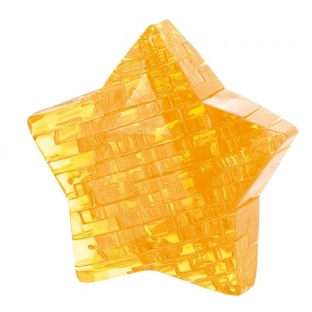 Желтая головоломка. 3d Crystal Puzzle Кристалл.. 3d-пазл Crystal Puzzle желтая звезда (90008), 38 дет.. Crystal Puzzle звезда 9007. Пазл 3d Crystal Puzzle звезда.