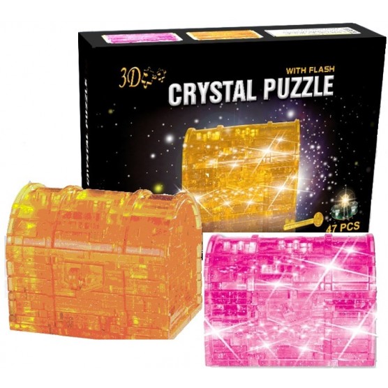 Интерьерный конструктор Hobby Day DIY MiniHouse, Сундук с подсветкой,  9006A-3