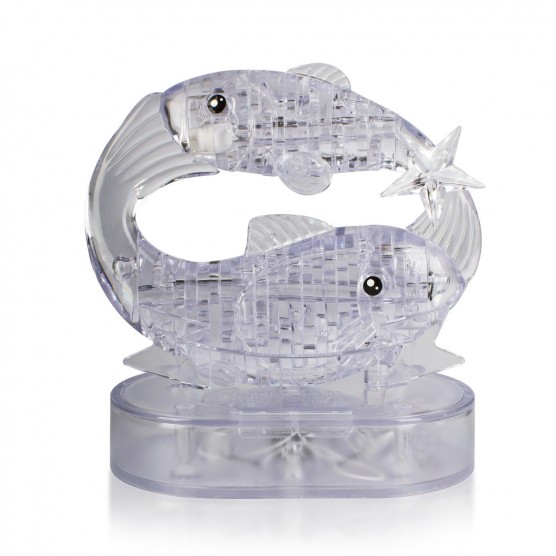 Интерьерный конструктор Hobby Day DIY MiniHouse, Рыбы со Светом 3D  Знаки Зодиака,  9042A-1