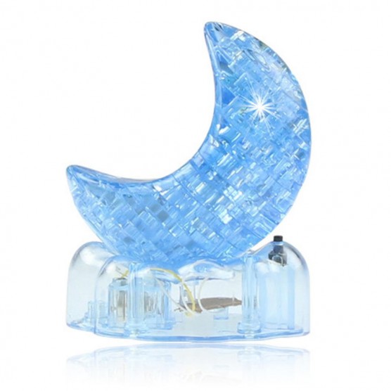 Интерьерный конструктор Hobby Day DIY MiniHouse, Луна на подставке со светом,  9017A-0