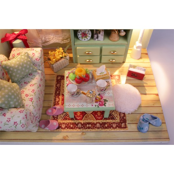 Интерьерный конструктор Hobby Day DIY MiniHouse, Чай вдвоём (с фигурками), M012-3