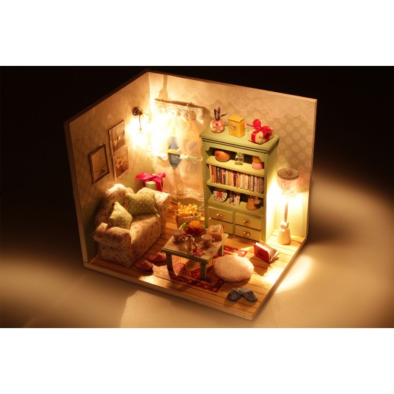 Интерьерный конструктор Hobby Day DIY MiniHouse, Чай вдвоём (с фигурками), M012-2