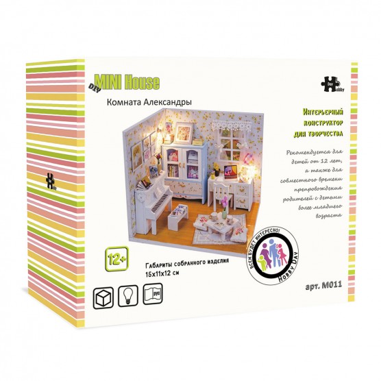 Интерьерный конструктор Hobby Day DIY MiniHouse, Комната Александры, M011-0