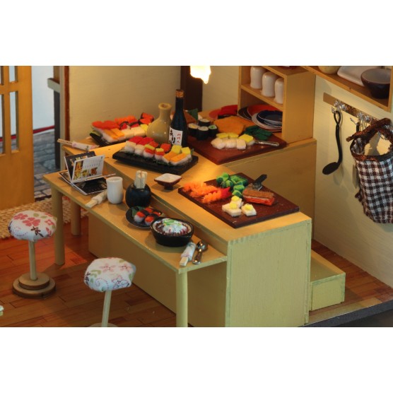 Интерьерный конструктор Hobby Day DIY MiniHouse, Суши Бар «SAKURA», 13827-5