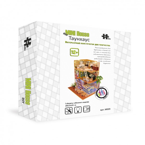 Интерьерный конструктор Hobby Day DIY MiniHouse, Таунхаус, M029-0